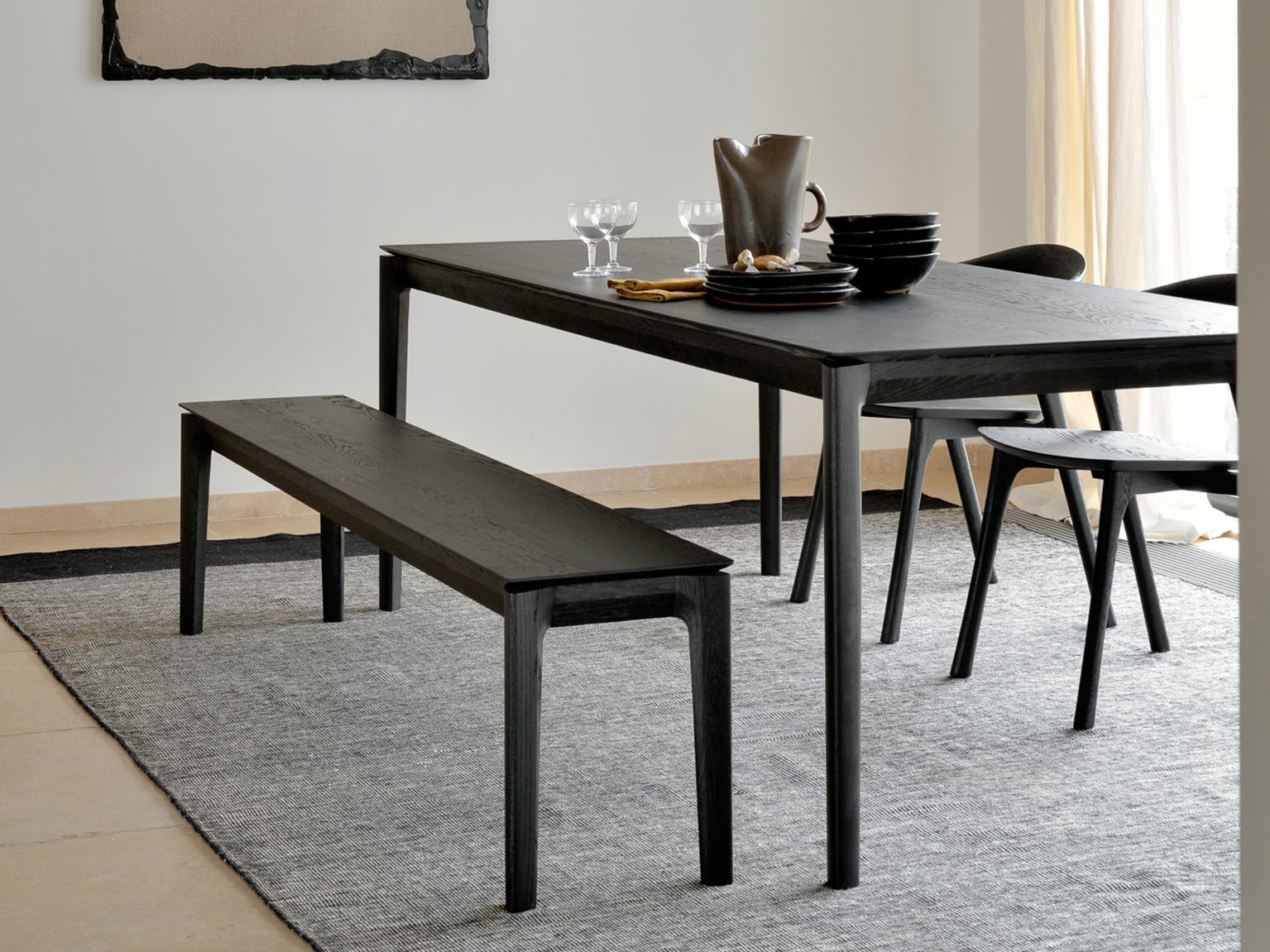 Dining Room set with Bok table and chairs in black oak | Live Light