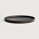 Graphite Organic glass tray - round 