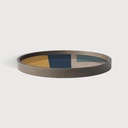 Geo Study wooden valet tray - wooden rim