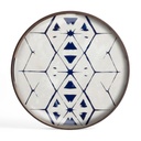 Tribal Hexagon glass tray 