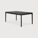 Oak Bok black extendable dining table