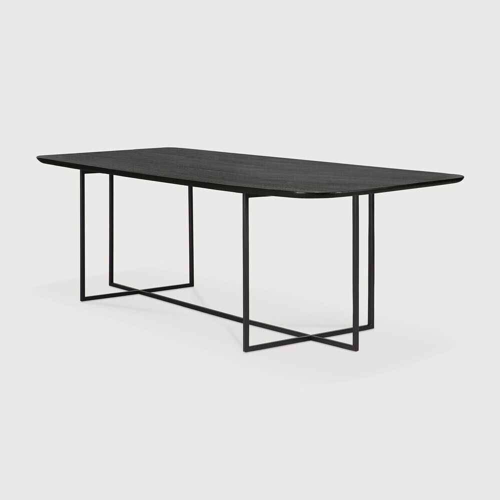 Oak Arc black dining table