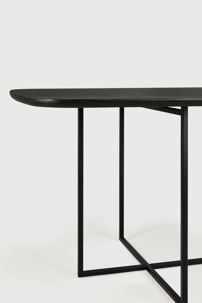 Oak Arc black dining table