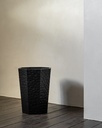 Black Chopped waste paper basket