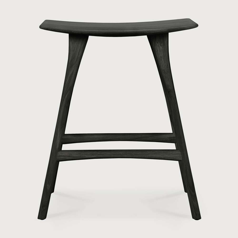 Oak Osso black counter stool