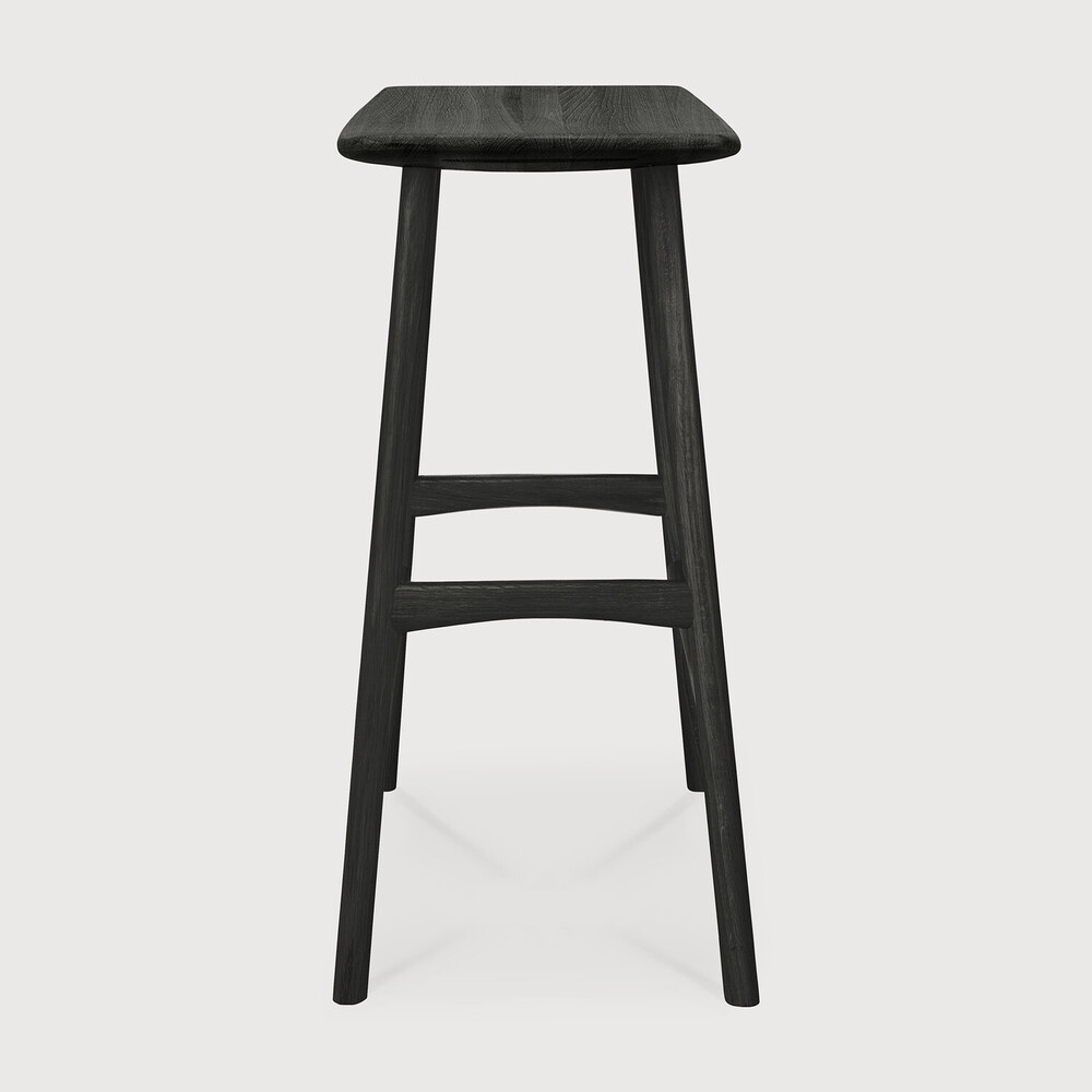 Oak Osso black counter stool