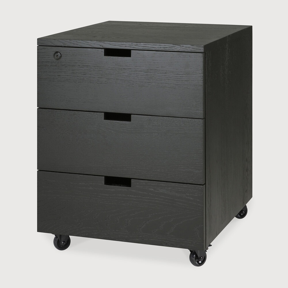 Billy black drawer unit with keylock