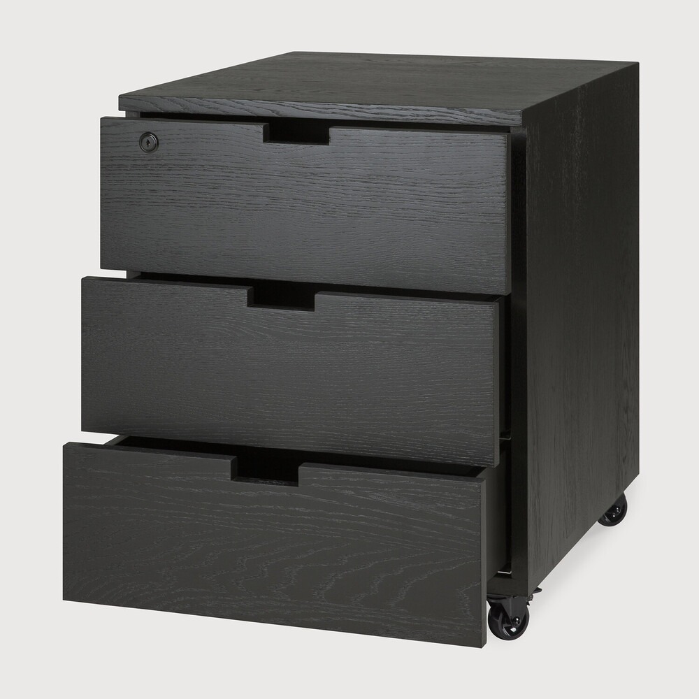 Billy black drawer unit with keylock