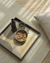 Cinnamon Overlapping Dots glass tray