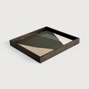 Blue Wabi Sabi glass tray - square