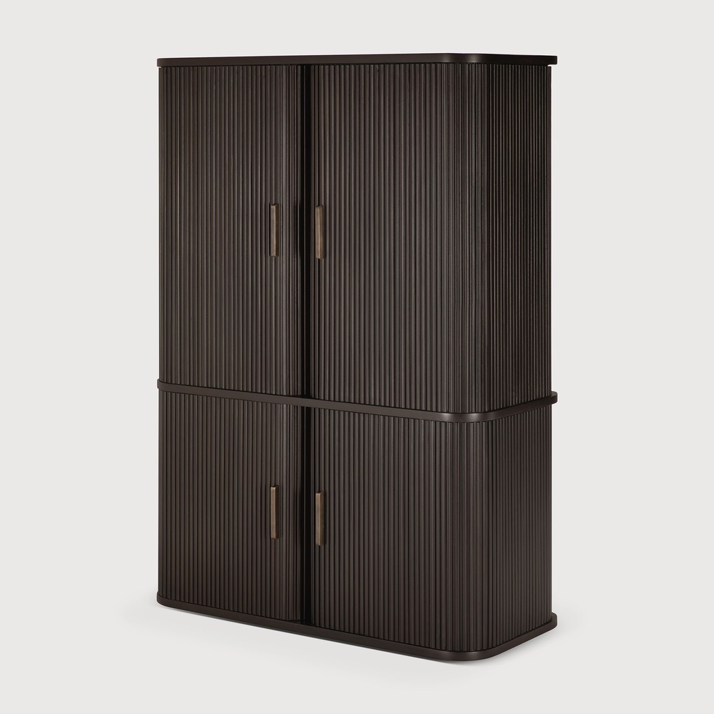 Ligna storage cupboard - black metal legs