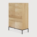 Ligna storage cupboard - black metal legs