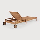 Teak Jack outdoor adjustable lounger - wooden frame