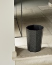 Black Chopped waste paper basket