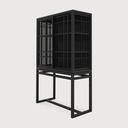 Oak Burung black storage cupboard