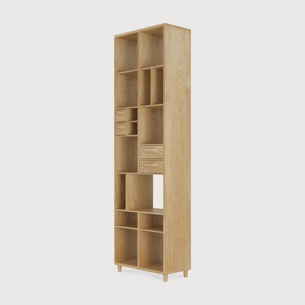 Pirouette book rack - 4 drawers 