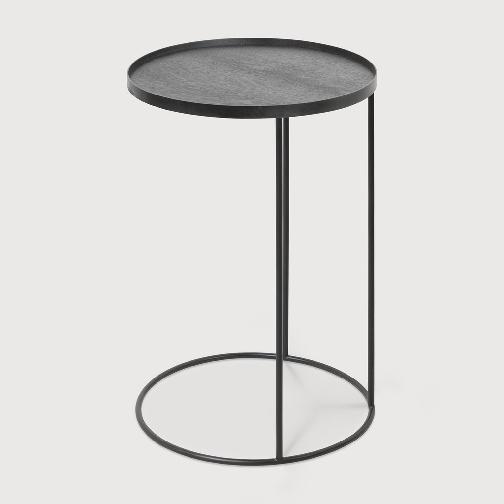 Round tray side table