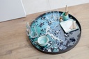 Birds of Paradise glass tray - round - L