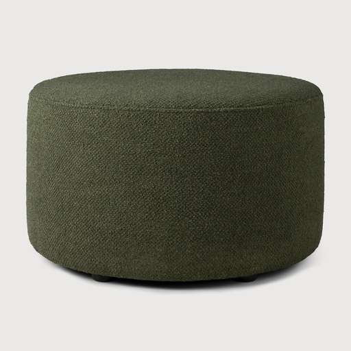 [20147] Barrow pouf - low (Pine Green fabric)