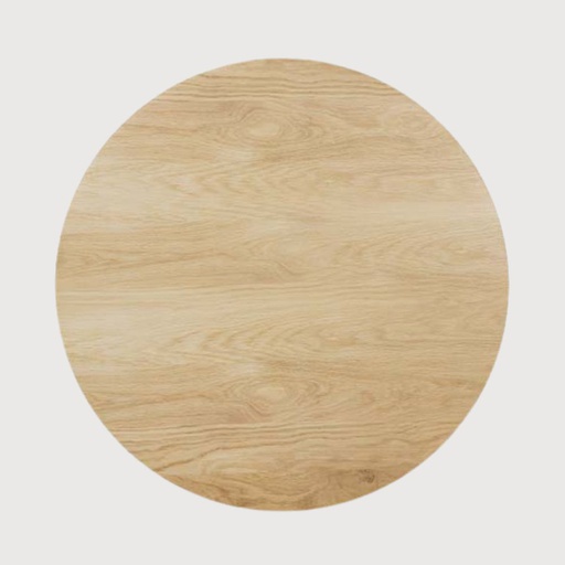 [P4231] Laja rond tafelblad - eik (80x80x3cm)