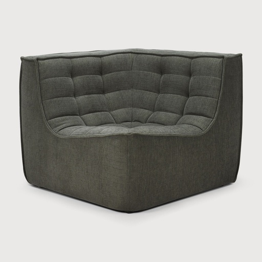 [20257] Canapé modulaire N701 - angle carré (Moss Eco fabric)