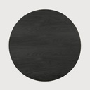 Black teak round table top