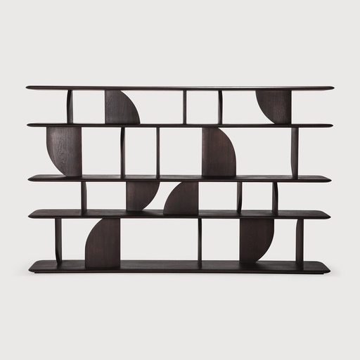 [10496] Etagère Geometric (Teck brun foncé)