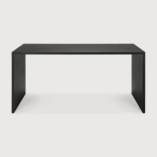 [50106] Oak black U desk - with cable management