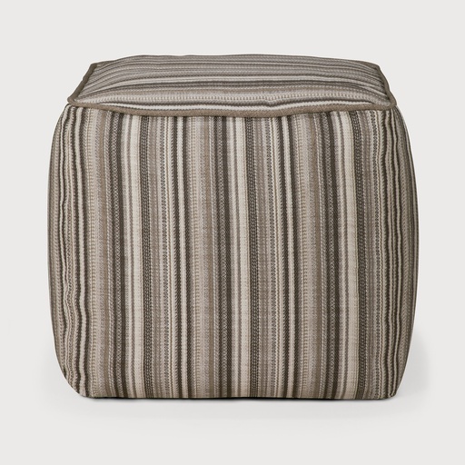 [20183] Zahara outdoor poef (Grey Stripe)