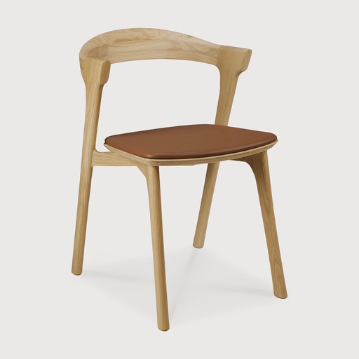 [51488*] Oak Bok dining chair (Cognac Leather, Varnished)