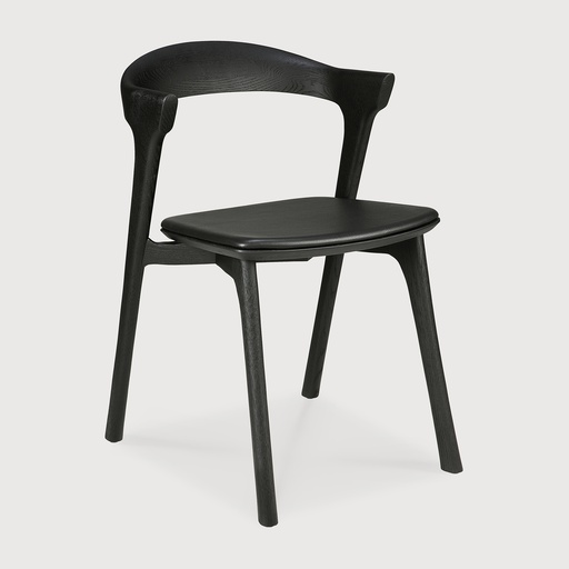 [51492*] Chaise Bok en chêne noir (Black Leather)
