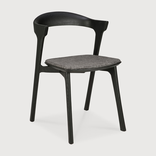 [51493*] Oak Bok black dining chair (Grey)