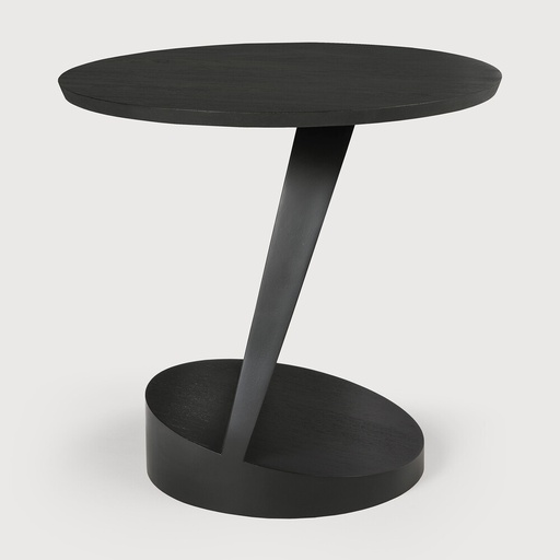 [10185] Oblic side table  (Teak Black)