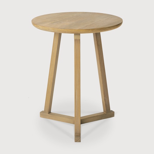 [50508*] Oak Tripod side table  (Oak, 46x46x56cm)