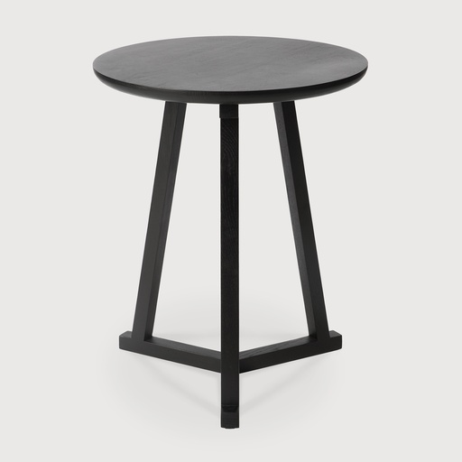 [50527*] Table   d'appoint   Tripod   en   chêne (Chêne noir, 46x46x56cm)