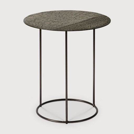 [25924*] Celeste side table - lava linear  (Whisky)