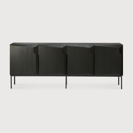 [50438] Stairs sideboard - 4 doors (Oak Black)