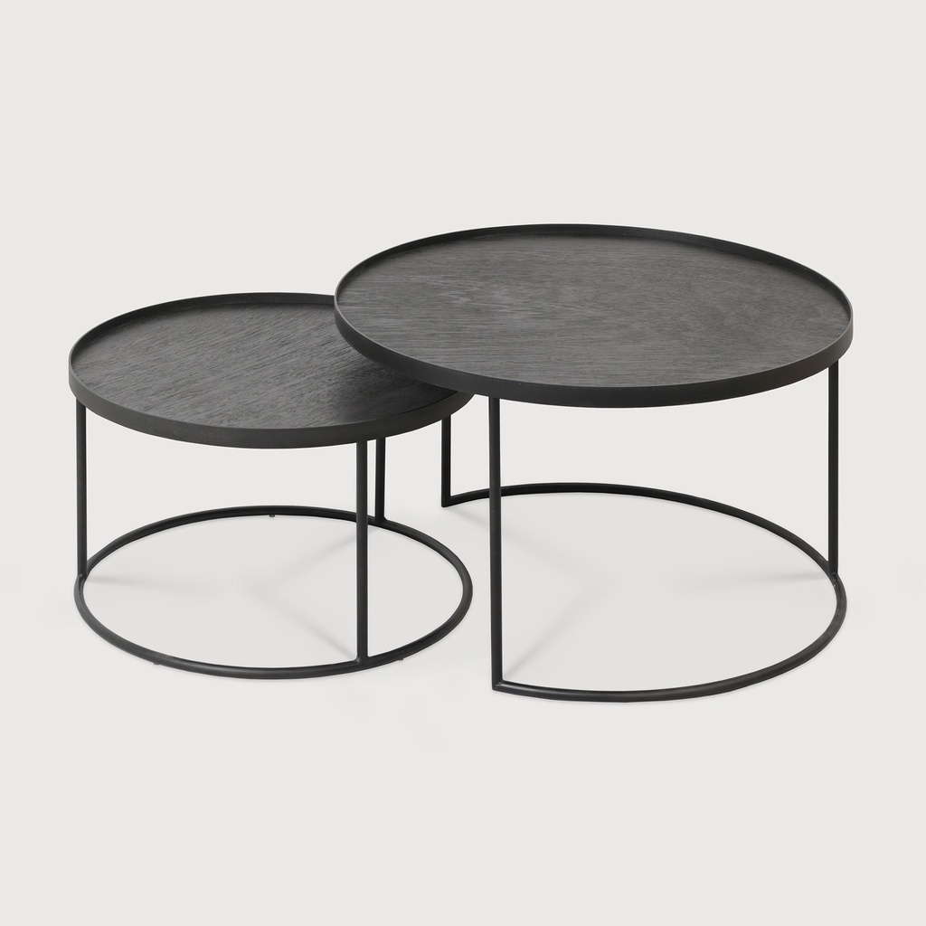 Round tray coffee table set