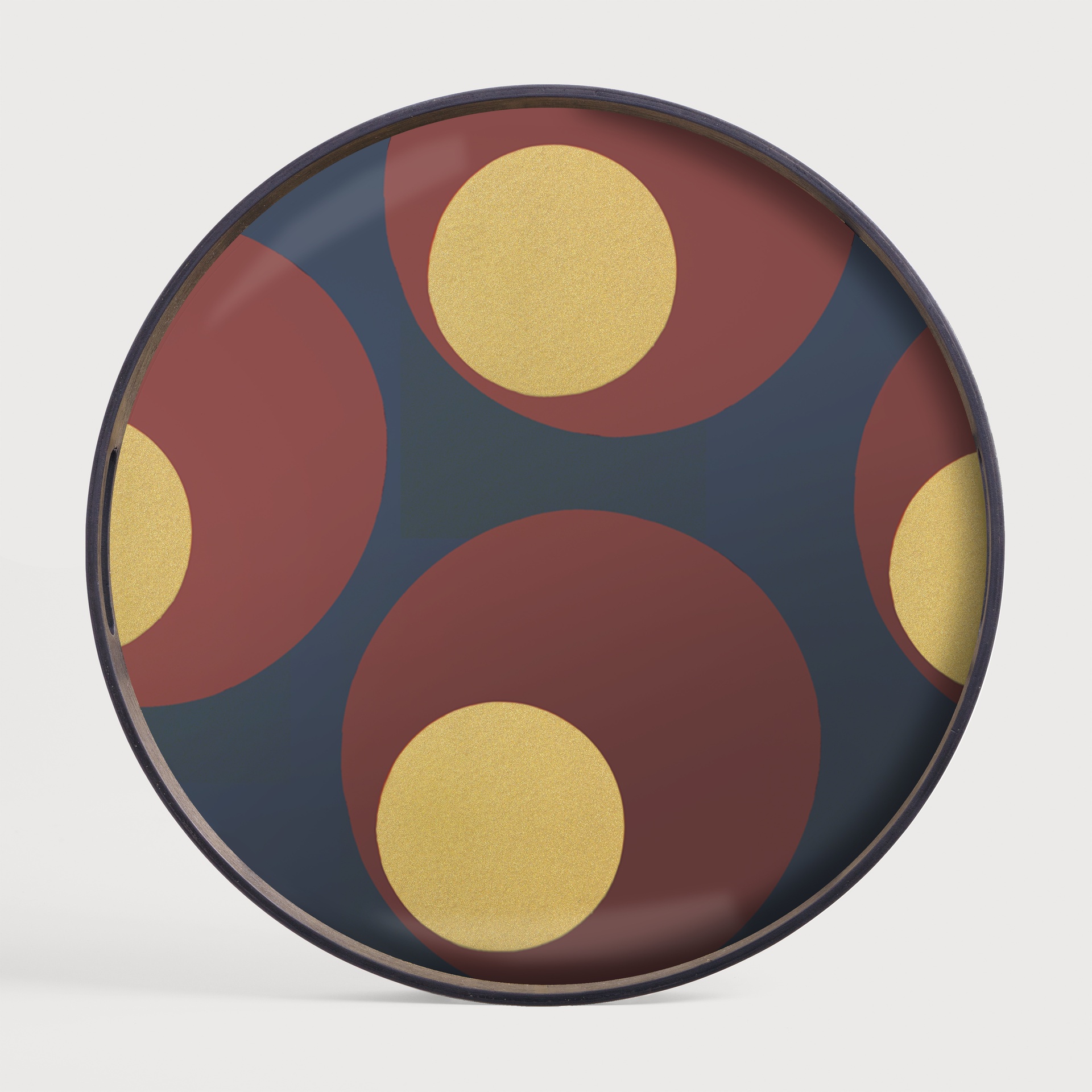 [20933R] Turkish Dots glazen dienblad