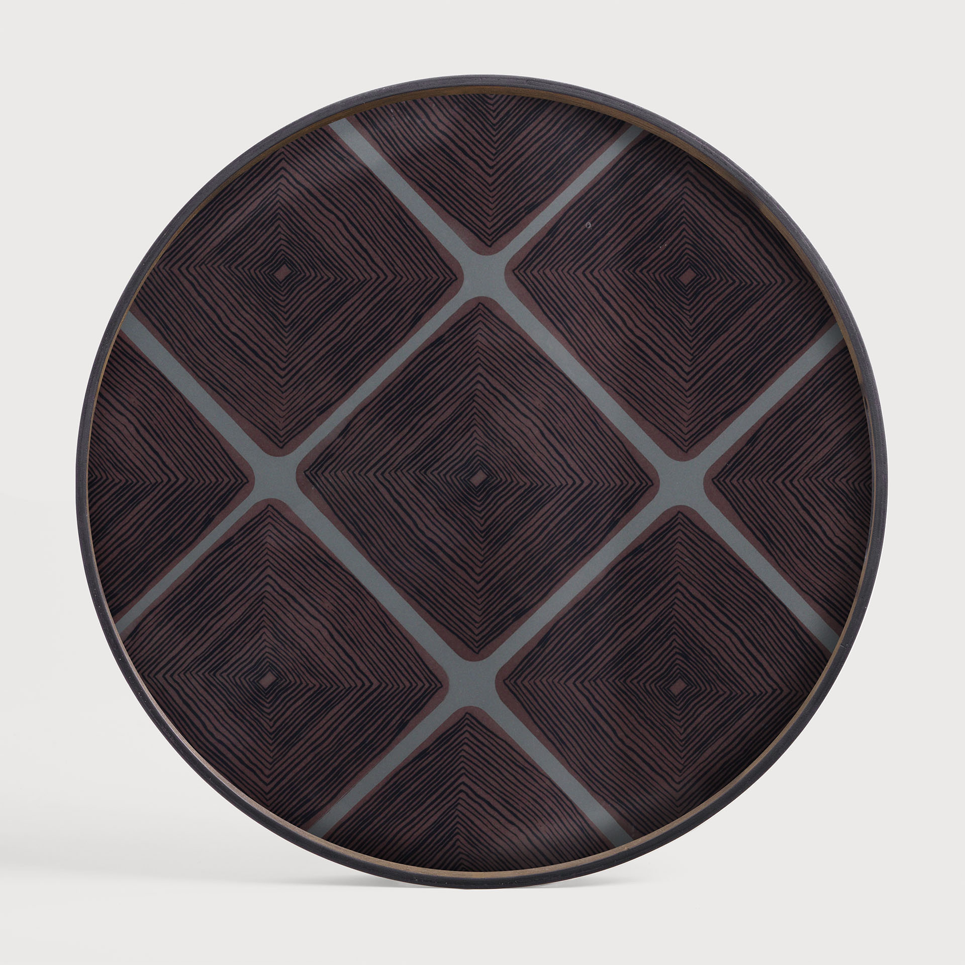 [20914R] Plateau en verre Linear Squares