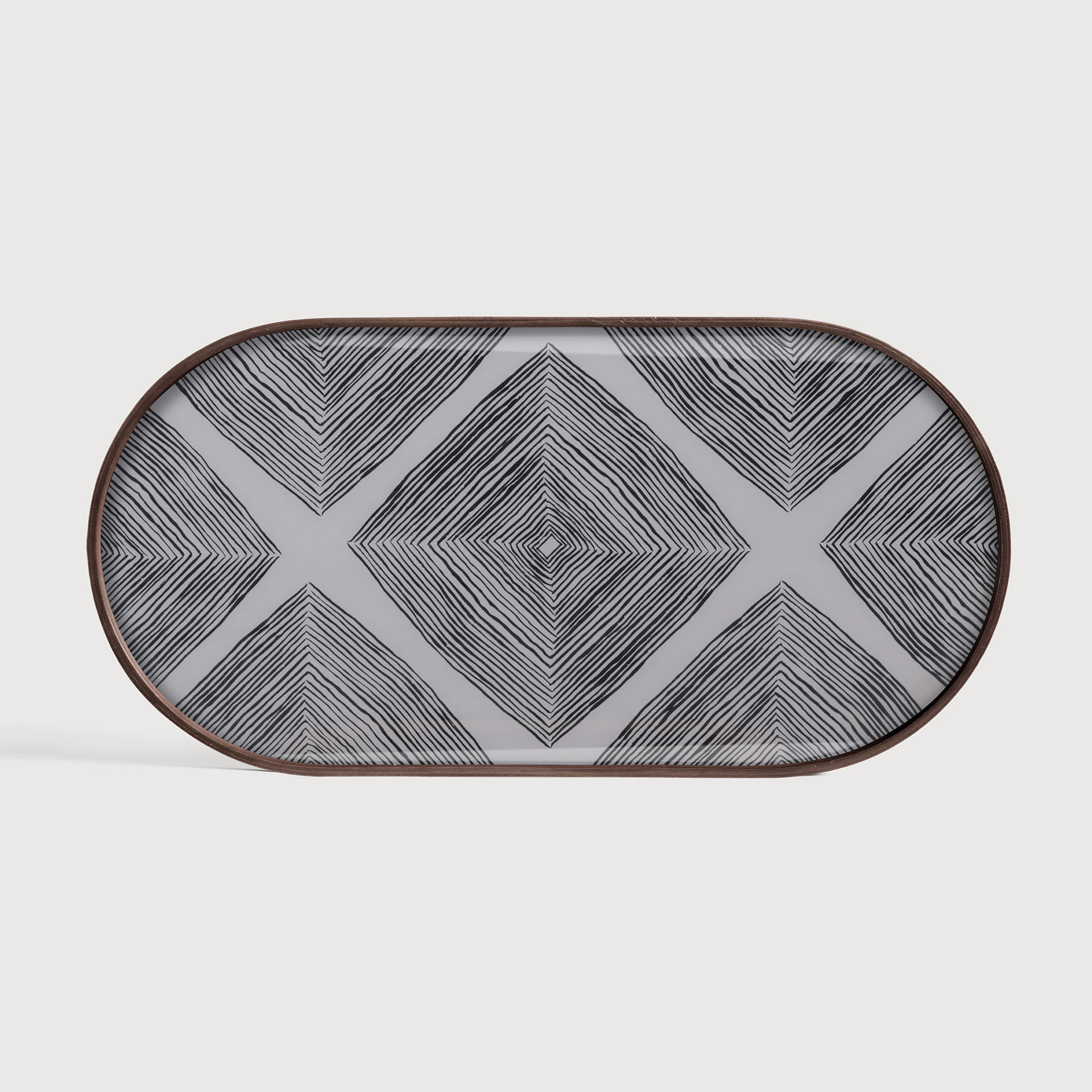 [20916R] Plateau en verre Linear Squares