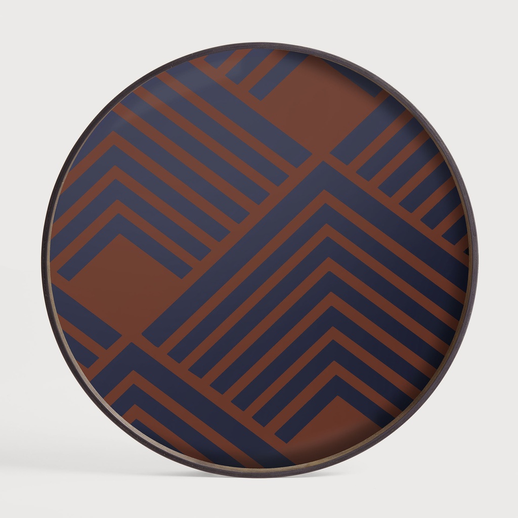 Midnight Chevron glazen dienbladen