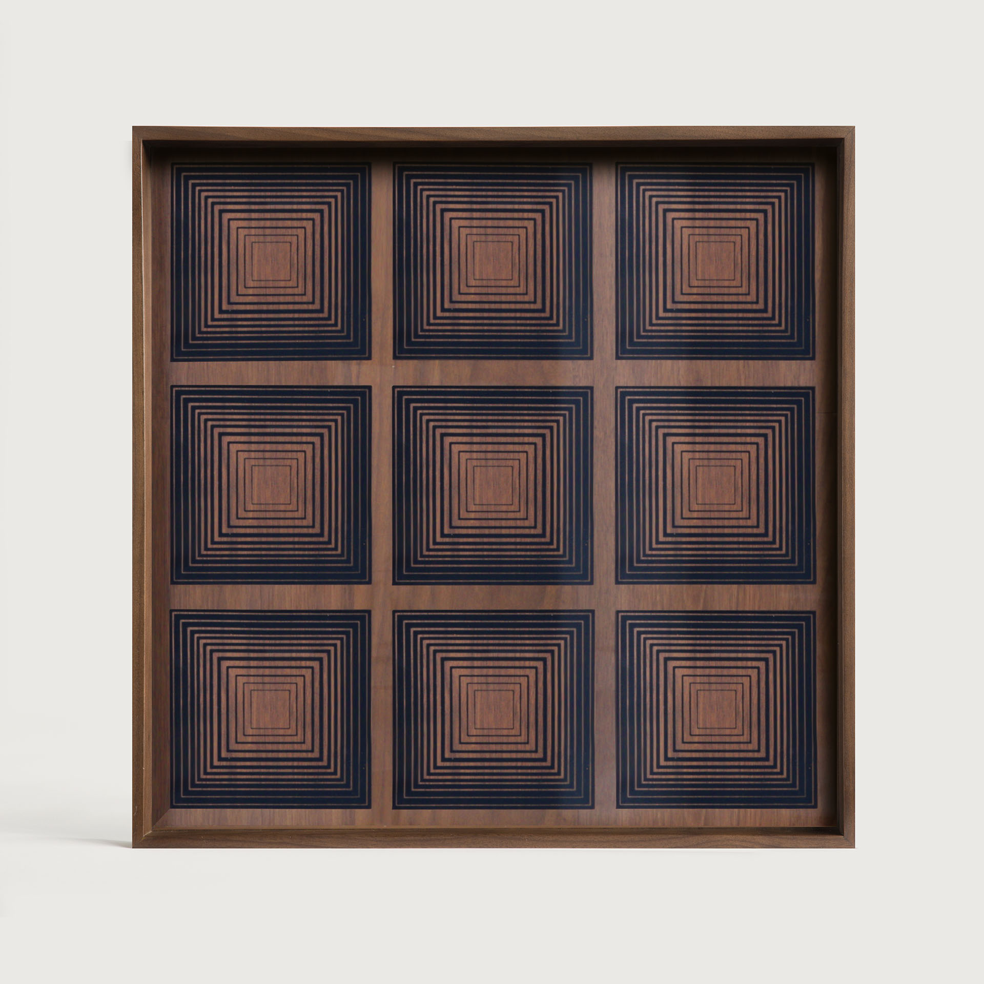 [20920R] Ink Squares glass tray (51x51x4cm)
