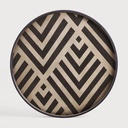 Graphite Chevron wooden tray