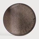 Bronze mirror tray - round