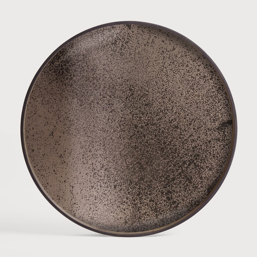 [20331R] Bronze mirror tray - round (92x92x4cm)