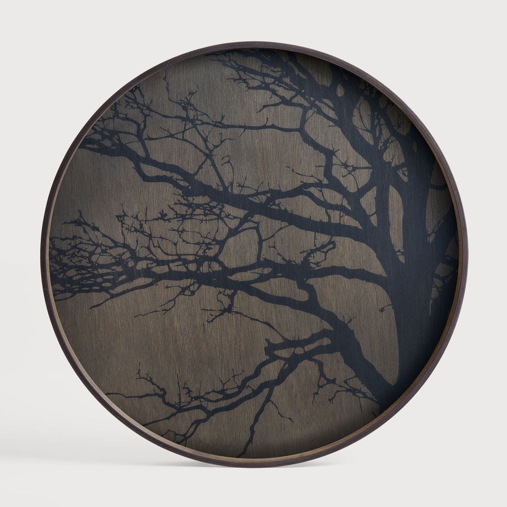 Black Tree wooden tray