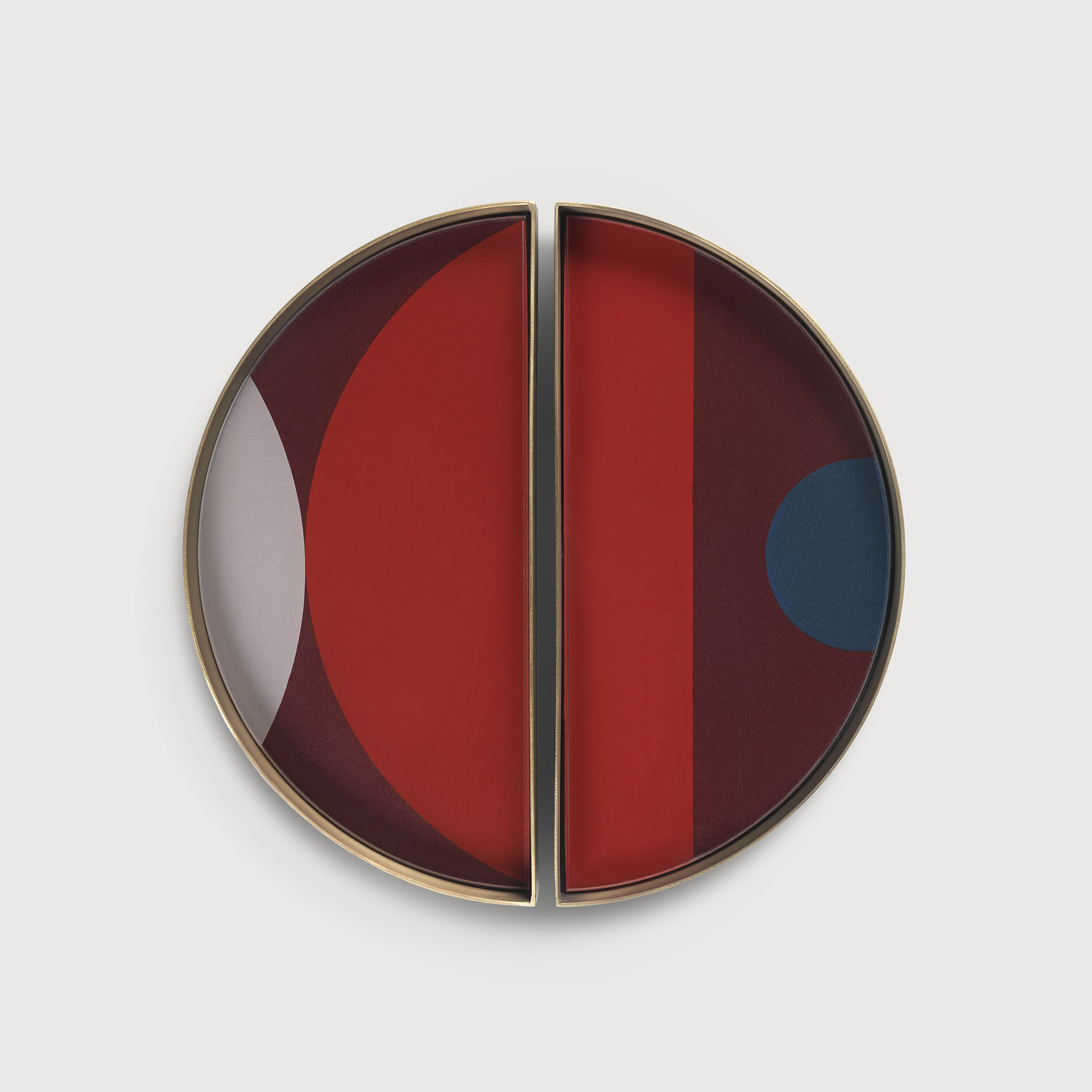 [20942R] Garnet   Curve   glazen   dienblad