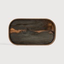 Bronze organic glass valet tray - rectangular