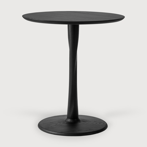 [50011*] Oak Torsion black dining table (70x70x76cm)